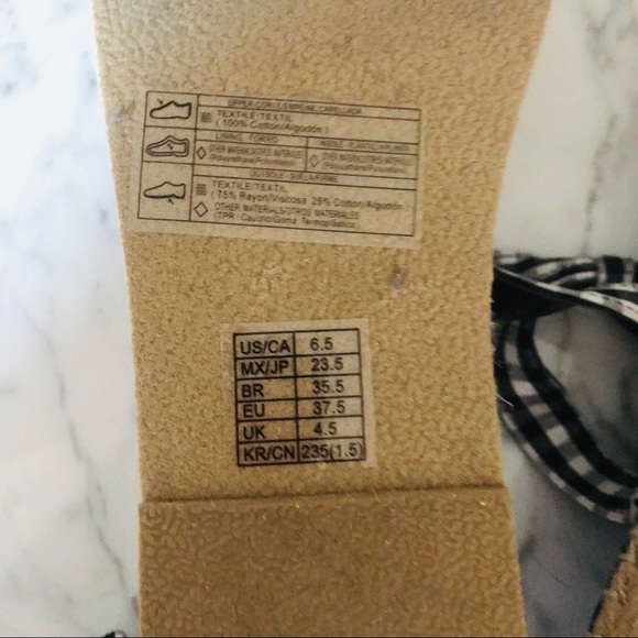 NEW Gingham platform sandals Size 6.5 - Picture 8 of 8